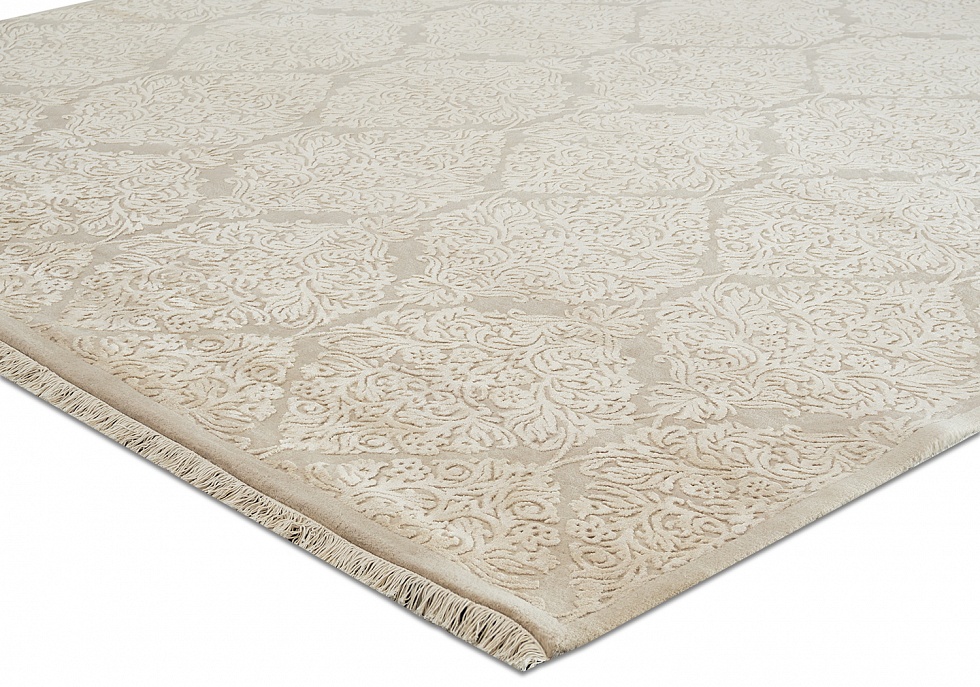 Индийский ковер из шерсти и арт-шёлка «KING OF AGRA» NO200-COLOR100-1-CRE-1