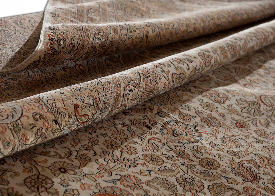 Индийский ковер из шёлка «KASHMIR SILK 24Х24» WC 2009 CREAM