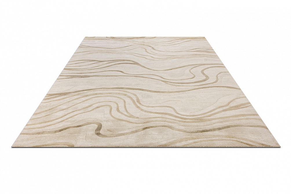 Индийский ковер из арт-шёлка и шерсти «EVEREST» 2023205-BEIGE