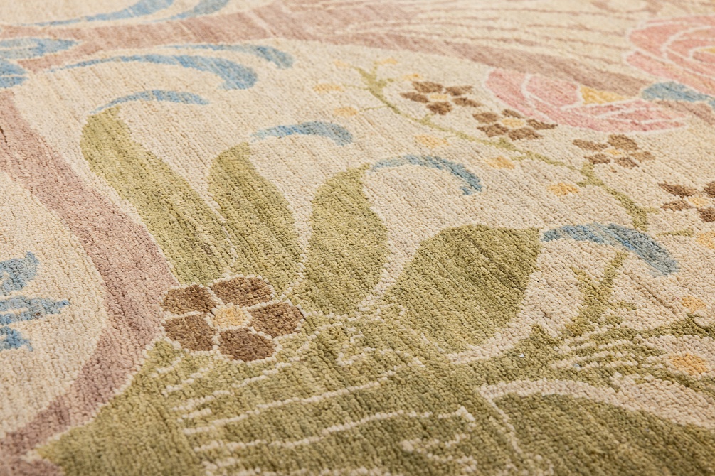 Пакистанский ковер из шерсти «MORRIS A/B 10/10» B40755-SND-PNK