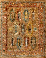 Пакистанский ковер из шерсти «WAZIR» 23125-BRN-BRN 1