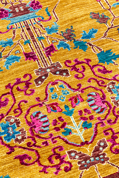 Пакистанский ковёр из шерсти «MORRIS A/B 10/10» 913-GLD-CHC
