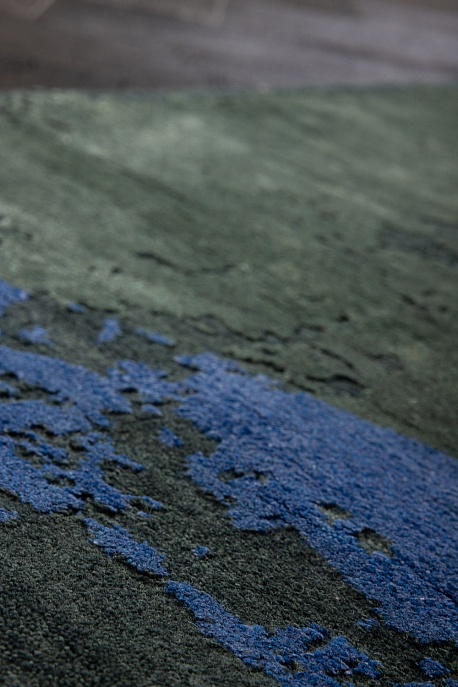 Индийский ковер из бамбукового шёлка, шерсти и хлопка «CHAOS THEORY» ESK375-AWHITE-CAQUA 6