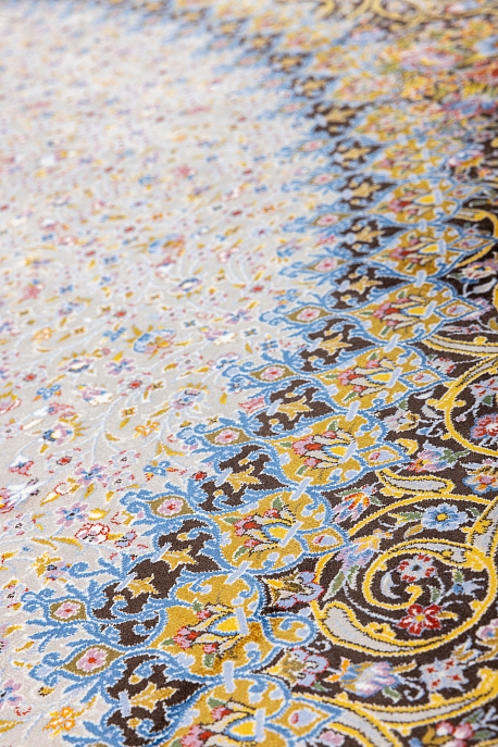 Иранский ковёр из шёлка и модала «MASTERPIECE QUM» 024-22-QUM MINA BROWN