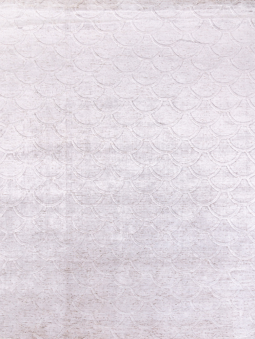 Индийский ковер из арт-шёлка и шерсти «JAZZ» 2019008-METALIC SILVER