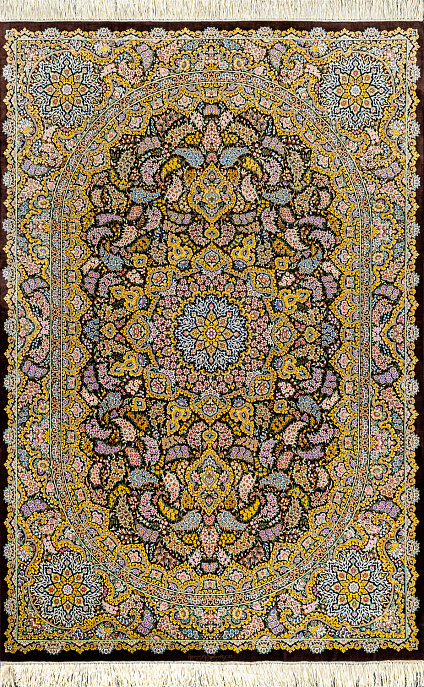 Иранский ковер из шёлка «QOM» 14-263-IR