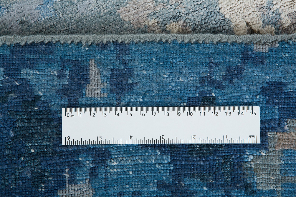 Индийский ковер из арт-шёлка и хлопка «STORM» FR1217C-BLU-NEW