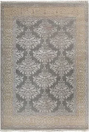 Индийский ковер из шерсти и арт-шёлка «KING OF AGRA» RO109-GRY-CRE 1