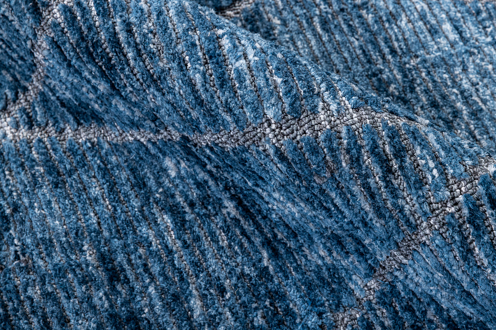 Индийский ковёр из полиэстера «MILTON» BLUE-GREY