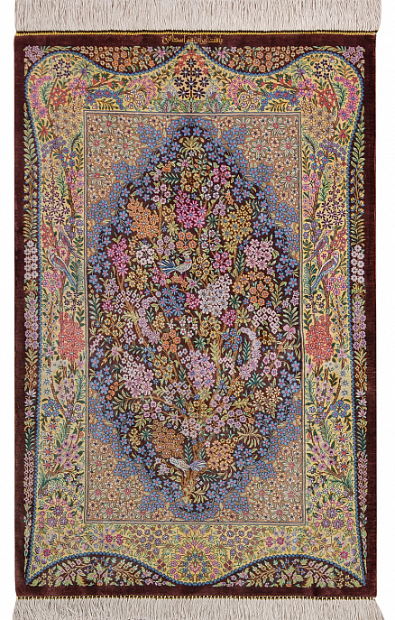 Иранский ковер из шёлка «QOM» 12-469/S-IR