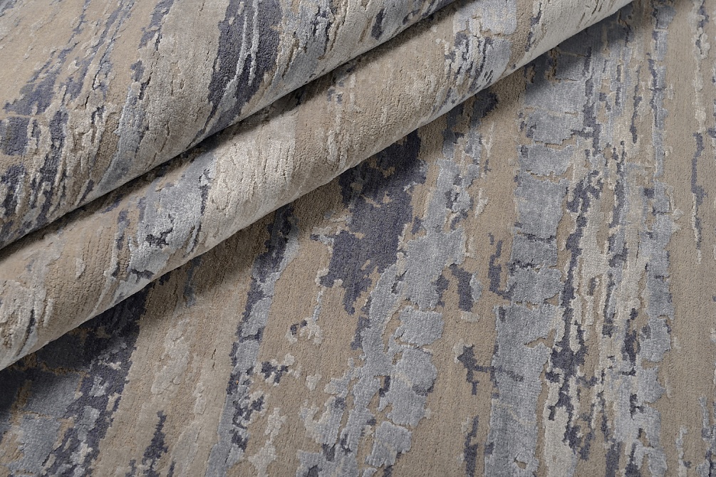 Индийский ковер из шерсти и арт-шёлка «CHAOS THEORY» ESK433-SGRY-CHI