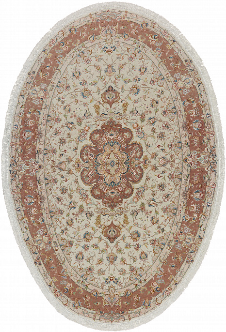 Иранский ковер из шерсти и шёлка «TABRIZ IR» 11-471-IR(Oval)