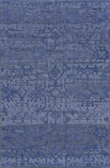 Индийский ковер из шерсти и арт-шёлка «BOSPHORUS» 0186-004-LOTUS-BLU-MAUVE