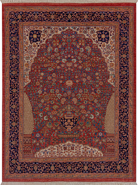 Иранский ковер шелковый
