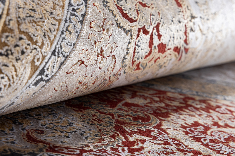 Иранский ковёр из шёлка, бамбукового шёлка и акрила