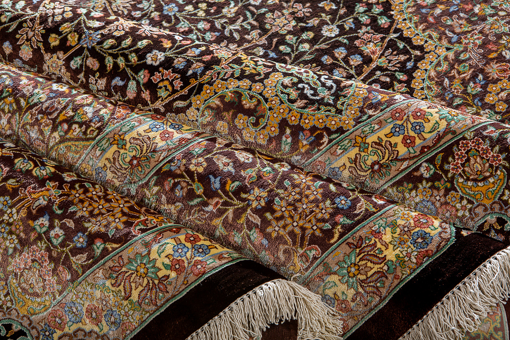 Иранский ковёр из шёлка «QOM» 11-195-IR