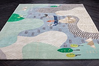 Индийский ковер из шерсти и арт-шёлка «CONFETTI» TOP134-SKY-A.FOAM 2