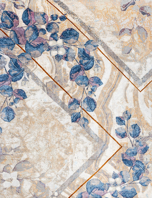 Индийский ковер из шерсти и арт-шёлка «MARBLE FLOWERS» Marble Code 14-MLT