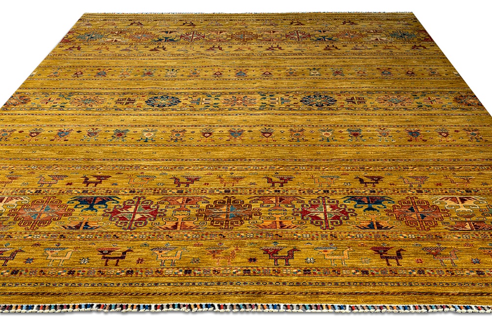 Пакистанский ковер из шерсти «SHAWL KANDI» GRN-GRN 3