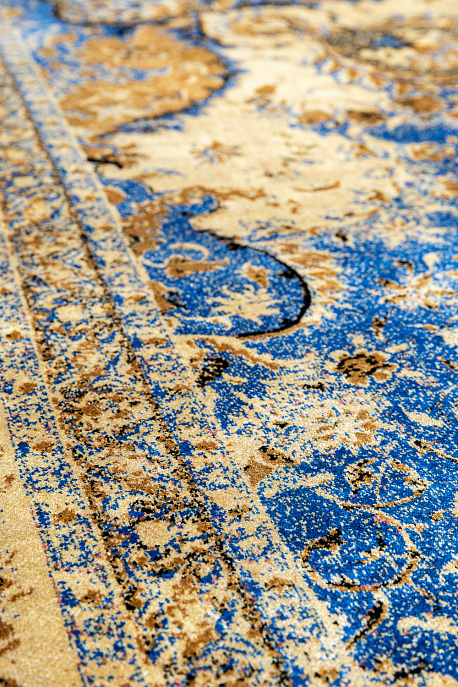 Иранский ковер из шёлка и модала «MASTERPIECE QUM» 081-21-VINTAGE BLUE