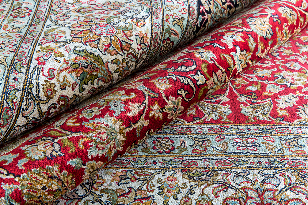 Индийский ковёр из шёлка «KASHMIR SILK 18Х18» MS 81 RED 
