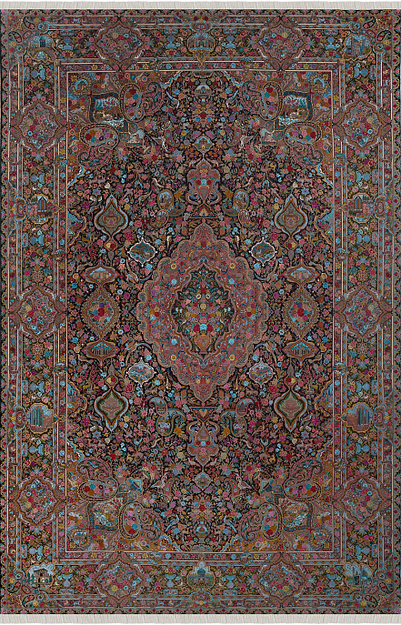 Иранский ковер из шерсти и шёлка «TABRIZ 40» 12-55-IR