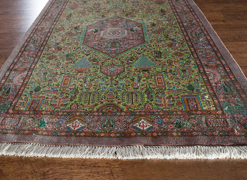 Иранский ковёр из шёлка «QOM» 14-114-IR JAMSHIDI