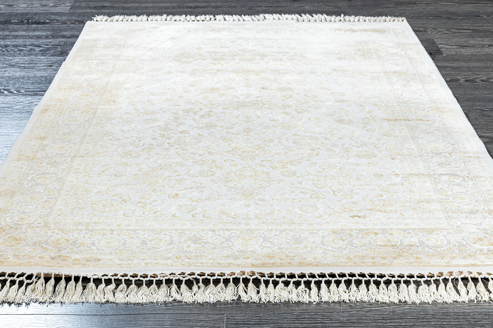 Турецкий ковёр из эвкалиптового шёлка и акрила «SEMERKANT» 1766-COK-ORT-BEJ