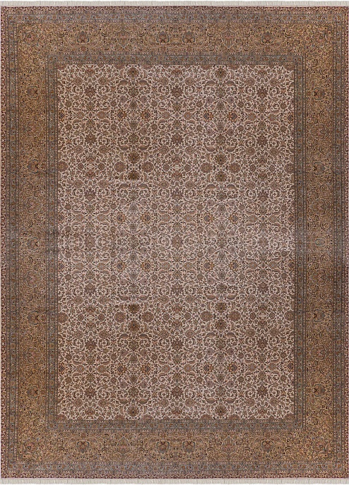 Индийский ковер из шёлка «KASHMIR SILK 24Х24» WC 2009 CREAM (367x493) 1