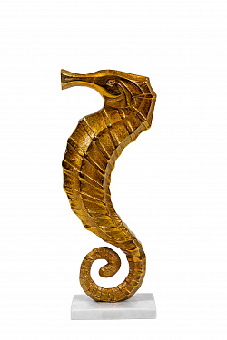 Декор настольный Морской конек золото
