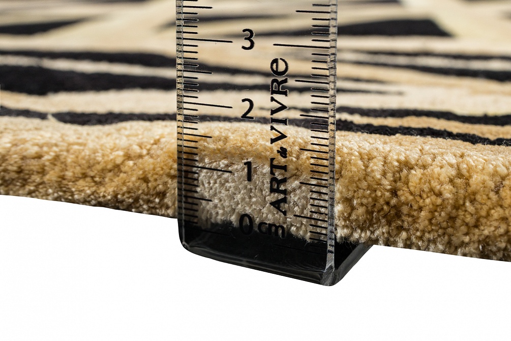 Индийский ковер из шерсти, арт-шёлка и хлопка «Art de Vivre by DETALI» design Victoria Mikhno «INTRICATE BLACK»