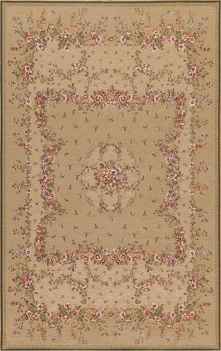 Бельгийский ковер из вискозы, хлопка и акрила «ELEGANT TAPESTRY» TULSA-PAST-GRN