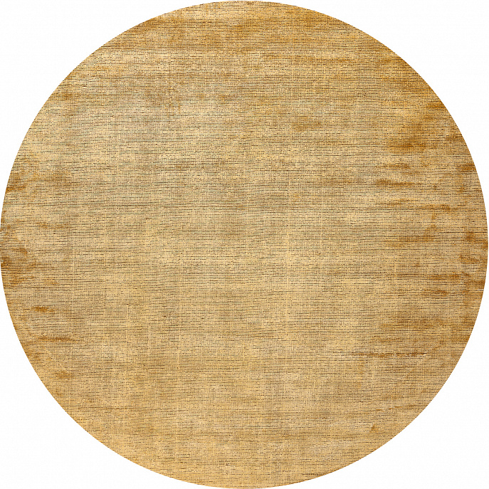 Индийский ковер из шерсти и арт-шёлка «MURUGAN» PLAIN-ANT-GLD-DC01/F033(Round)