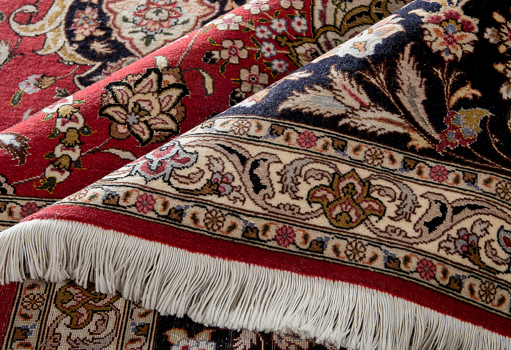 Иранский ковёр из шерсти и шёлка «TABRIZ-FLORAL» 801-4487-IR