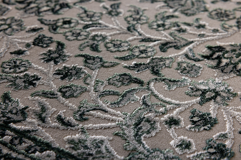 Турецкий ковер из эвкалиптового шёлка и акрила «VERSAİLLES PALACE» 6895B-CRE-GRN 7