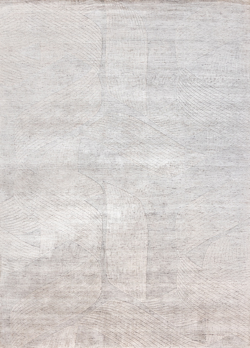 Индийский ковер из арт-шёлка и шерсти «JAZZ» 2019167-SMOKE GREY