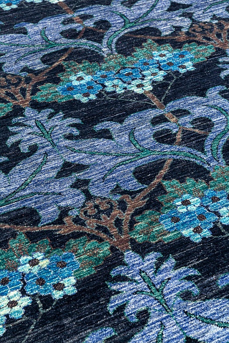 Пакистанский ковер из шерсти «MORRIS A/B 10/10» 710-BLK-PRP