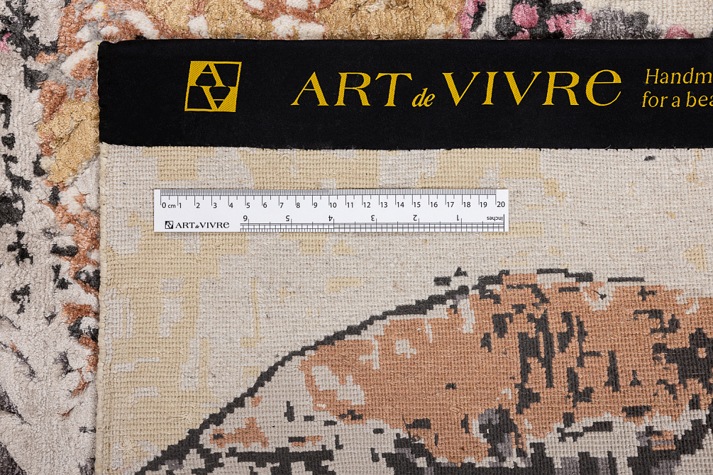 Непальский ковер из эвкалиптового шёлка и шерсти «CERAMICS» CERAMICS07-MLT
