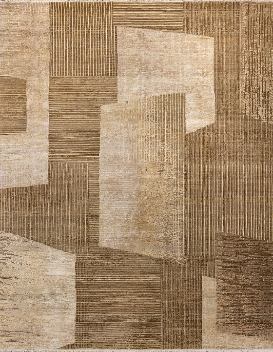 Индийский ковер из шерсти, шёлка и хлопка «HOLLYWOOD ART» CE6105-BROWN