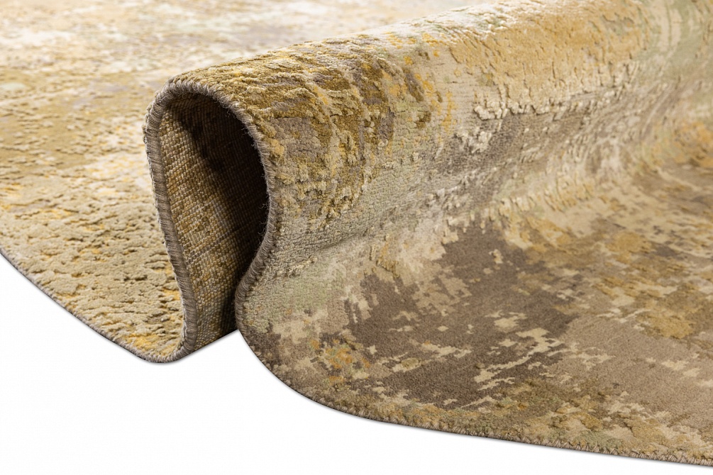 Индийский ковер из шерсти и шёлка «HOLLYWOOD ART» CE9318-GREEN(Round)