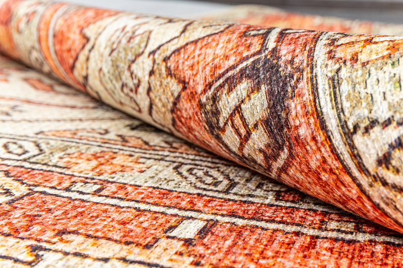 Турецкий ковёр из хлопка, полиэстера и вискозы