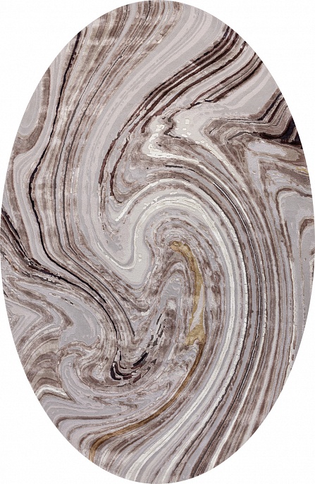 Индийский ковер из шерсти, бамбукового шёлка и хлопка «KUMO» BLK-01