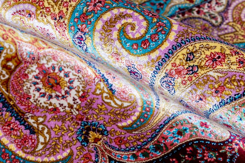 Иранский ковёр из шёлка и модала «MASTERPIECE QUM» 015-21-BOTEH MERMAHMEDI
