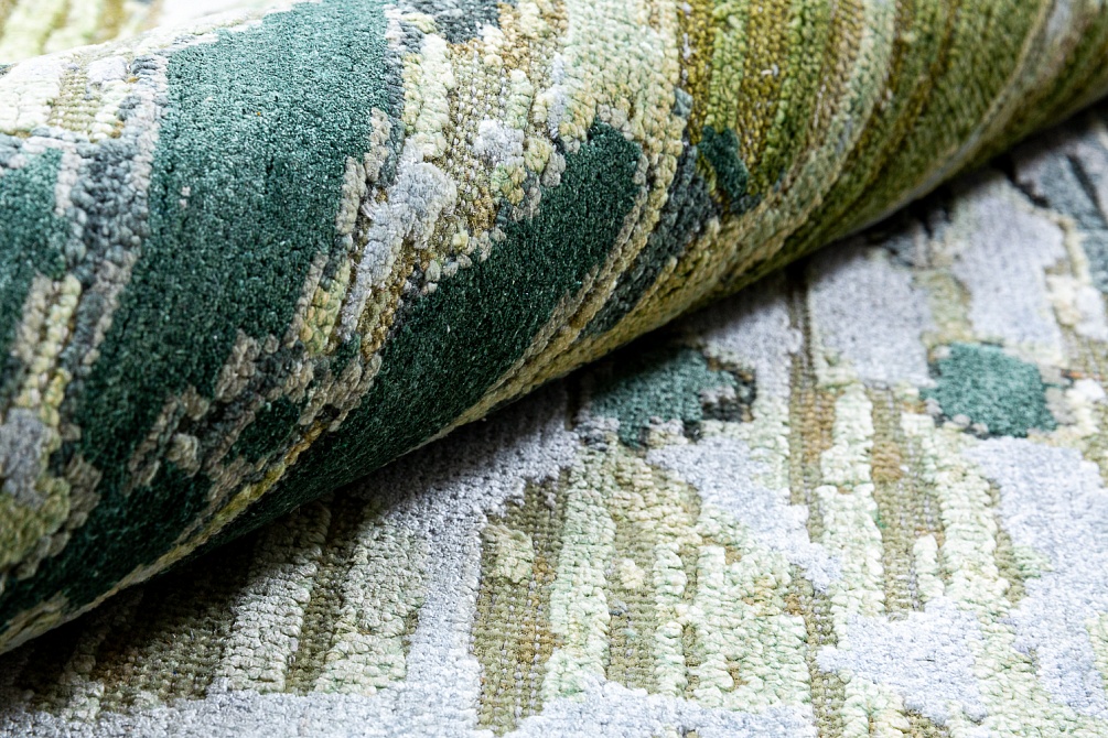 Индийский ковер из шёлка и шерсти «HOLLYWOOD ART» M218-GREEN