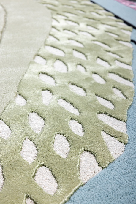 Китайский ковер из эвкалиптового шёлка и шерсти «RIVIERA» MOSS