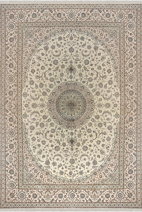 Иранский ковер из шерсти и шёлка «NAIN 6LA» 12-596-IR