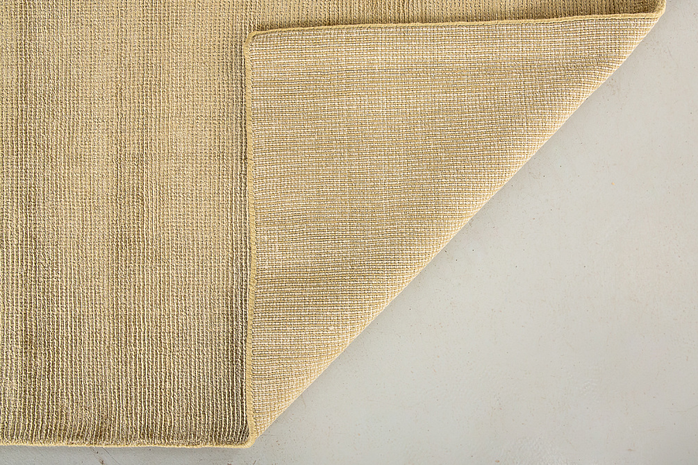 Индийский ковёр из шерсти и арт-шёлка «MURUGAN» PLAIN-GLD-DF11/F012