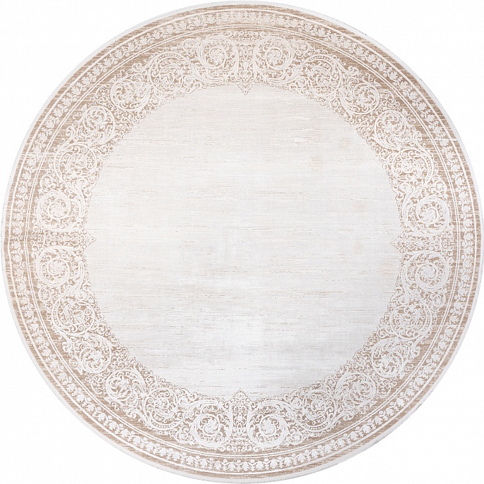 Турецкий ковер из эвкалиптового шёлка и акрила «SIRIUS» 1986-BGE(Round)