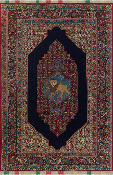 Иранский ковер из шерсти и шёлка «SENEH» 11-179-IR