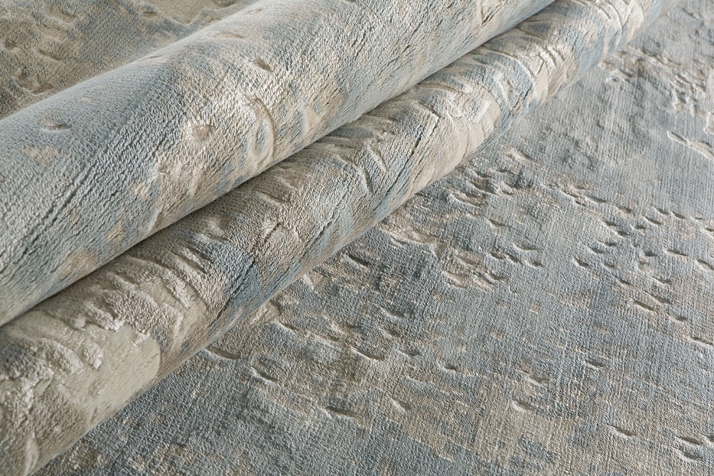 Индийский ковер из арт-шёлка «MIST» 2017011-LBLU